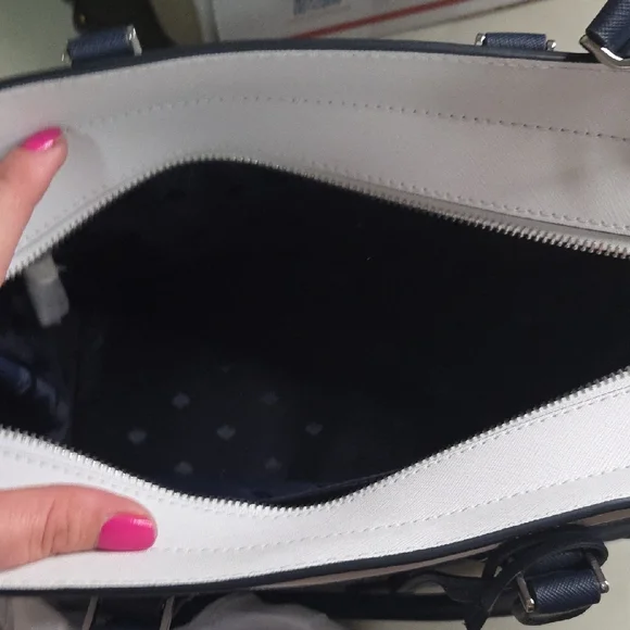 kate spade Denim and White Satchel Nwot - Picture 3 of 9